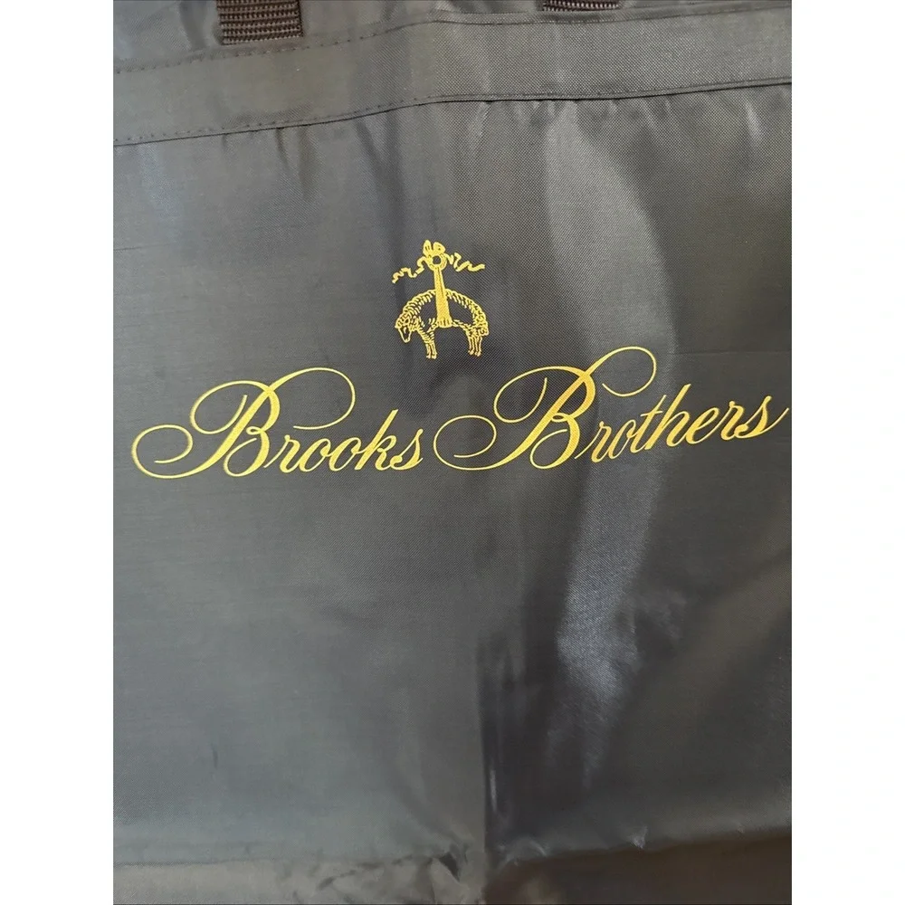 Brooks Brothers Blue Garment Bag Travel Suit Cover Folding Zippered 44